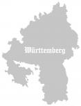 PVC- Applikations- Aufkleber "Württemberg"  25 cm groß in 8 Farben  AP3992 silber