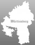PVC- Applikations- Aufkleber "Württemberg"  25 cm groß in 8 Farben  AP3992 weiß