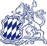 Aufkleber Wandapplikation - Bayern Löwe Wappen - AP4025-3 - blau / 15cm