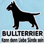 Applikations-Aufkleber - BULLTERRIER - AP4419 - ca. 13cm Schwarz