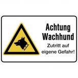 Warnschild - ACHTUNG WACHHUND - Gr. ca. 40 x 25 cm - 320293/2