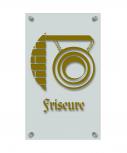 Zunftschild Handwerkerschild - Friseure - beschriftet auf edler Acryl-Kunststoff-Platte – 309449 gold