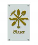 Zunftschild Handwerkerschild - Glaser - beschriftet auf edler Acryl-Kunststoff-Platte – 309431