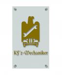 Zunftschild Handwerkerschild - Kfz-Mechaniker - beschriftet auf edler Acryl-Kunststoff-Platte – 309440 gold