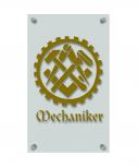 Zunftschild Handwerkerschild - Mechanker - beschriftet auf edler Acryl-Kunststoff-Platte – 309439 gold