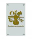 Zunft- Schild, edle Acryl-Kunststoff-Platte mit Beschriftung - Musikinstrumentenmacher- in gold, silber, schwarz oder weiß - 309404 Farbe gold