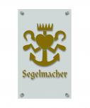 Zunftschild Handwerkerschild - Segelmacher - beschriftet auf edler Acryl-Kunststoff-Platte – 309413 gold