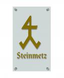 Zunftschild Handwerkerschild - Steinmetz - beschriftet auf edler Acryl-Kunststoff-Platte – 309432 gold