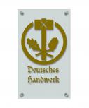 Zunftschild Handwerkerschild - Deutsches Handwerk - beschriftet auf edler Acryl-Kunststoff-Platte – 309415 gold