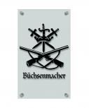 Zunftschild Handwerkerschild - Büchsenmacher - beschriftet auf edler Acryl-Kunststoff-Platte - 309418 schwarz