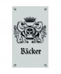 Zunftschild Handwerkerschild - Bäcker - beschriftet auf edler Acryl-Kunststoff-Platte – 309430 schwarz