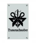 Zunftschild Handwerkerschild - Damenschneider - beschriftet auf edler Acryl-Kunststoff-Platte – 309451 schwarz