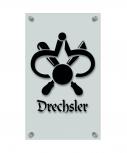 Zunftschild Handwerkerschild - Drechsler - beschriftet auf edler Acryl-Kunststoff-Platte – 309446 schwarz