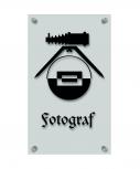 Zunftschild Handwerkerschild - Fotograf - beschriftet auf edler Acryl-Kunststoff-Platte – 309421 schwarz