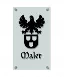 Zunftschild Handwerkerschild - Maler - beschriftet auf edler Acryl-Kunststoff-Platte – 309448 schwarz