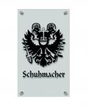 Zunftschild Handwerkerschild - Schumacher - beschriftet auf edler Acryl-Kunststoff-Platte – 309419 schwarz