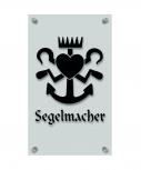 Zunftschild Handwerkerschild - Segelmacher - beschriftet auf edler Acryl-Kunststoff-Platte – 309413 schwarz