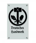 Zunftschild Handwerkerschild - Deutsches Handwerk - beschriftet auf edler Acryl-Kunststoff-Platte – 309415 schwarz