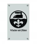 Zunftschild Handwerkerschild - Wäscher und Plätter - beschriftet auf edler Acryl-Kunststoff-Platte – 309407