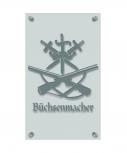 Zunftschild Handwerkerschild - Büchsenmacher - beschriftet auf edler Acryl-Kunststoff-Platte - 309418 silber
