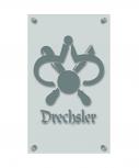 Zunftschild Handwerkerschild - Drechsler - beschriftet auf edler Acryl-Kunststoff-Platte – 309446 silber