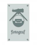 Zunftschild Handwerkerschild - Fotograf - beschriftet auf edler Acryl-Kunststoff-Platte – 309421 silber