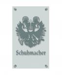 Zunftschild Handwerkerschild - Schumacher - beschriftet auf edler Acryl-Kunststoff-Platte – 309419 silber