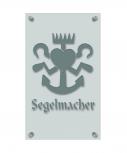 Zunftschild Handwerkerschild - Segelmacher - beschriftet auf edler Acryl-Kunststoff-Platte – 309413 silber