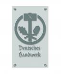 Zunftschild Handwerkerschild - Deutsches Handwerk - beschriftet auf edler Acryl-Kunststoff-Platte – 309415 silber
