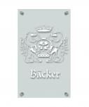 Zunftschild Handwerkerschild - Bäcker - beschriftet auf edler Acryl-Kunststoff-Platte – 309430 weiß