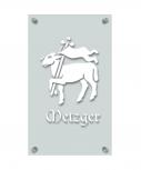 Zunftschild Handwerkerschild - Metzger - beschriftet auf edler Acryl-Kunststoff-Platte – 309445 weiß