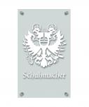 Zunftschild Handwerkerschild - Schumacher - beschriftet auf edler Acryl-Kunststoff-Platte – 309419 weiß