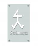 Zunftschild Handwerkerschild - Steinmetz - beschriftet auf edler Acryl-Kunststoff-Platte – 309432 weiß