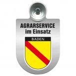 Einsatzschild für Windschutzscheibe incl. Saugnapf - Agrarservice im Einsatz - 309739-17 Region Baden