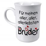 Tasse mit Print für den besten Bruder weiss 57589