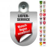 Einsatzschild Windschutzscheibe incl. Saugnapf - LIEFERSERVICE Region Luxembourg