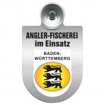 Einsatzschild Windschutzscheibe incl. Saugnapf - Angler-Fischerei im Einsatz - 309373-1   - Region Baden-Württemberg
