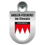 Einsatzschild Windschutzscheibe incl. Saugnapf - Angler-Fischerei im Einsatz - 309373-18  - Region Franken
