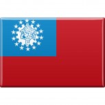 Küchenmagnet - Länderflagge Asien - Gr.ca. 8x5,5 cm - 38012 - Magnet