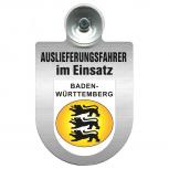 Einsatzschild Windschutzscheibe incl. Saugnapf - Auslieferungsfahrer im Einsatz - 309365 Region Baden-Württemberg