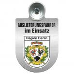 Einsatzschild Windschutzscheibe incl. Saugnapf - Auslieferungsfahrer im Einsatz - 309365 Region Berlin