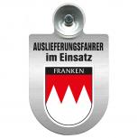 Einsatzschild Windschutzscheibe incl. Saugnapf - Auslieferungsfahrer im Einsatz - 309365 Region Franken