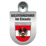 Einsatzschild Windschutzscheibe incl. Saugnapf - Auslieferungsfahrer im Einsatz - 309365 Region Österreich