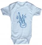 Baby-Body mit Print - Guitar - 12473 - hellblau - Gr. 0-6 Monate