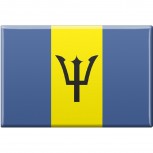 Küchenmagnet - Länderflagge Barbados - Gr.ca. 8x5,5 cm - 38016 - Magnet
