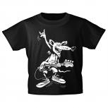 Kinder T-Shirt mit Print - Bass Rat - 12281 schwarz - ROCK YOU© MUSIC SHIRTS - Gr. 92-146