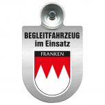 Einsatzschild Windschutzscheibe incl. Saugnapf - Begleitfahrzeug im Einsatz - 309457 - Region Franken