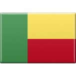 Magnet - Länderflagge Benin - Gr.ca. 8x5,5 cm - 38018 - Küchenmagnet
