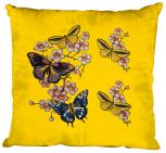 Deko- Kissen mit Print - Schmetterlinge - K06991 gelb