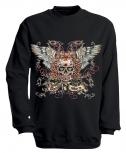 Sweatshirt mit Print - Santa Muerte - versch. farben zur Wahl - S10282 - Gr. schwarz / XL